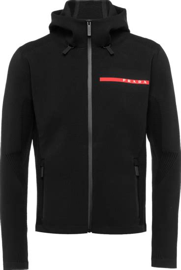 prada zip up top|Prada linea rossa sweatshirt.